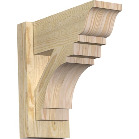 Ekena Millwork Merced Traditional Rough Sawn Outlooker, Douglas Fir, 6"W x 14"D x 14"H OUT06X14X14MRC01RDF